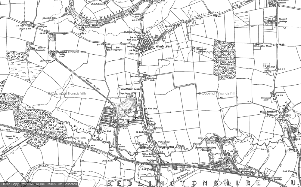 Old Map of Scotland Gate, 1896 in 1896