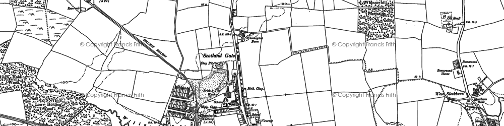 Old map of Scotland Gate in 1896