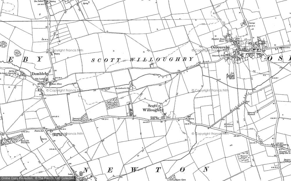 Old Map of Scott Willoughby, 1887 in 1887