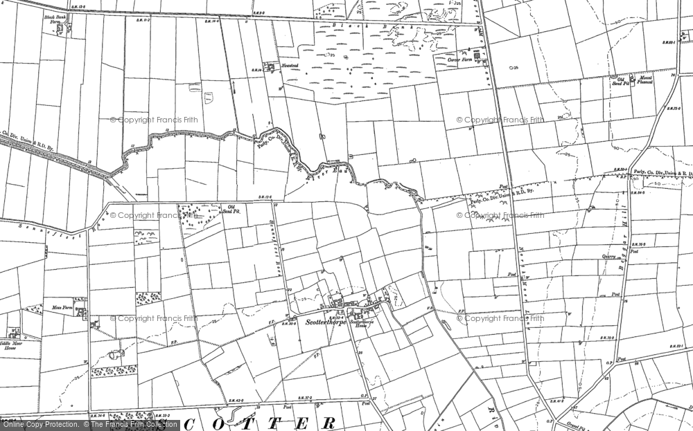Old Map of Scotterthorpe, 1885 in 1885