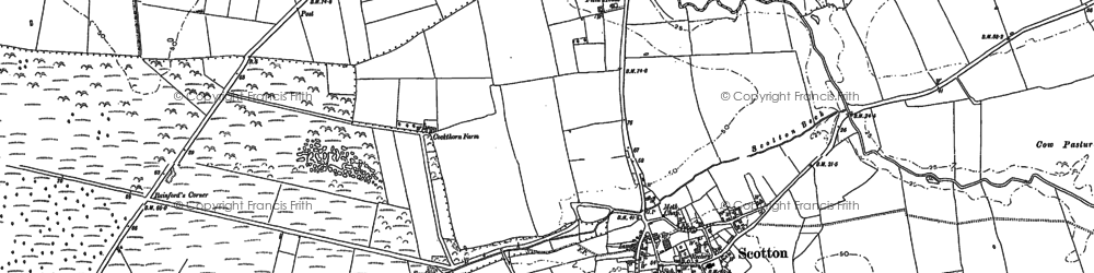 Old map of Northorpe Beck in 1885