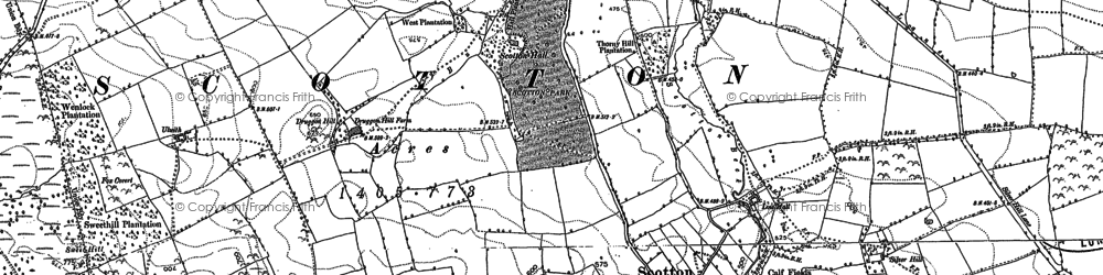 Old map of Scotton in 1891