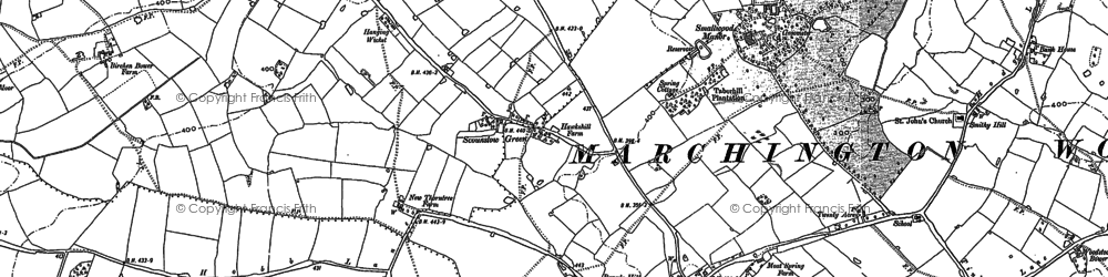 Old map of Scounslow Green in 1900