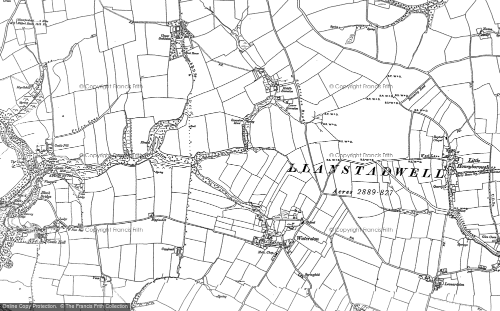 Old Map of Scoveston, 1906 in 1906