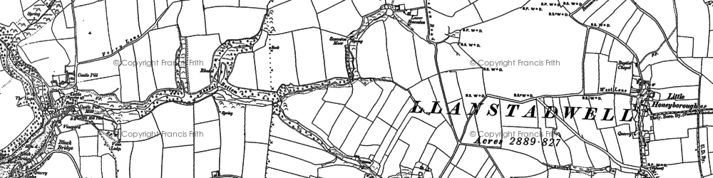 Old map of Scoveston in 1906