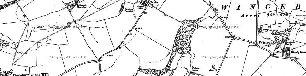 Old map of Scrafield in 1887