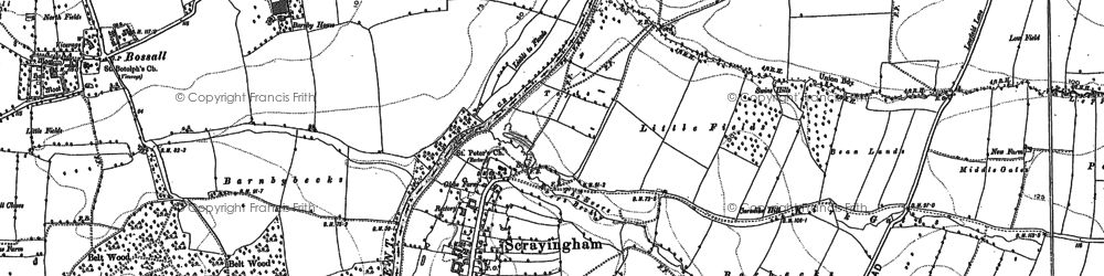 Old map of Scrayingham in 1891