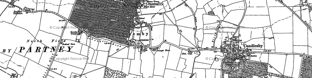 Old map of Scremby in 1887