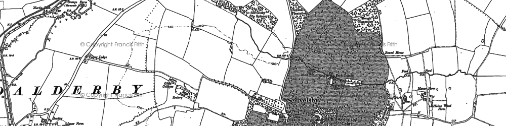 Old map of Scrivelsby in 1887
