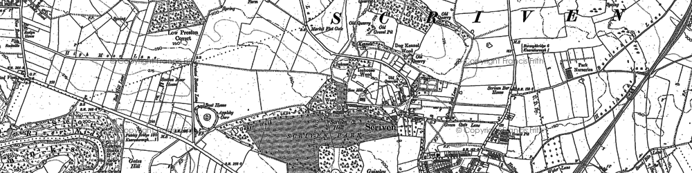 Old map of Bilton Hall in 1849