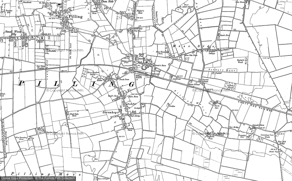 Old Map of Scronkey, 1909 - 1930 in 1909