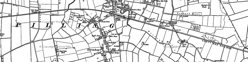 Old map of Scronkey in 1909