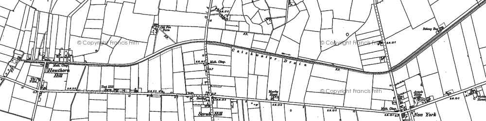 Old map of Scrub Hill in 1887