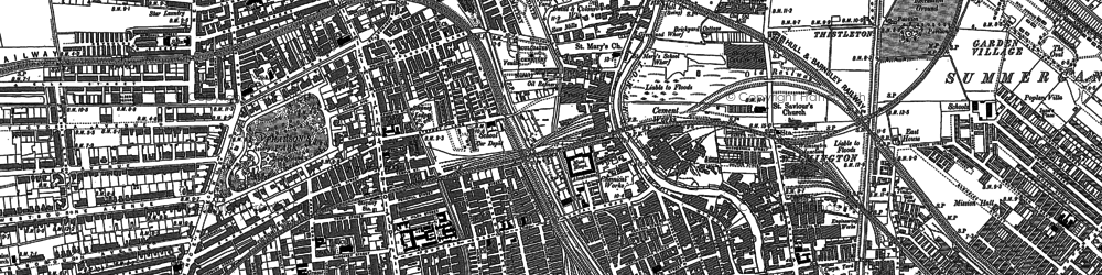 Old map of Inglemire in 1890