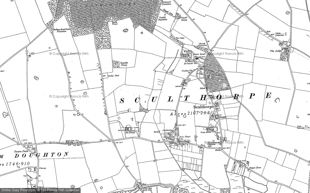 Old Map of Sculthorpe, 1885 in 1885