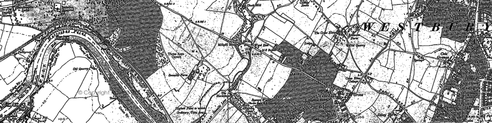 Old map of Sea Mills in 1901
