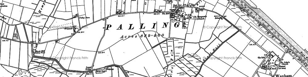 Old map of Sea Palling in 1905