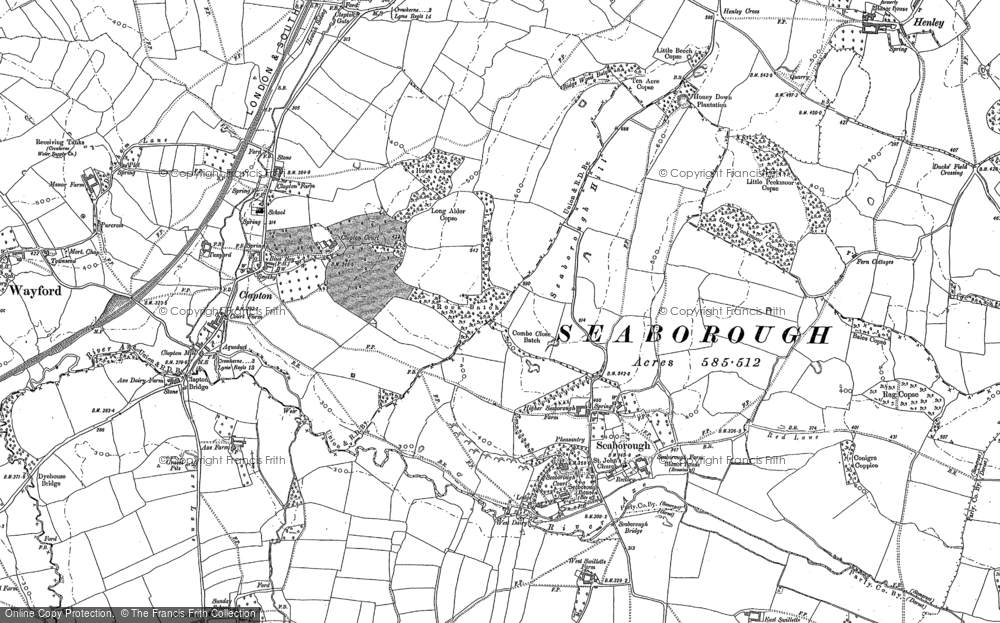 Old Map of Seaborough, 1886 - 1901 in 1886