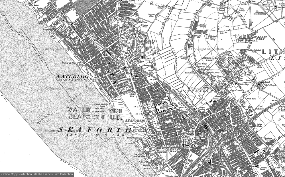 Old Map of Seaforth, 1907 in 1907