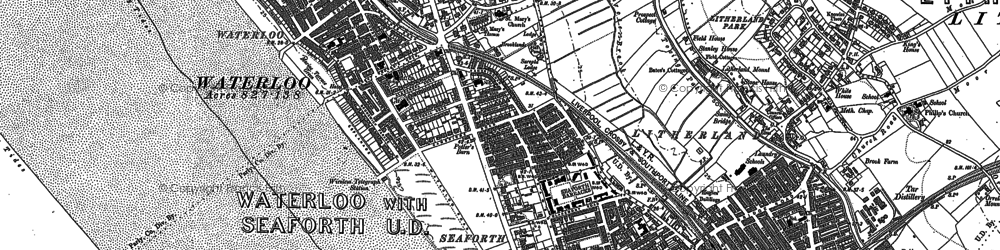 Old map of Seaforth in 1907