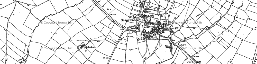 Old map of Seagrave in 1883