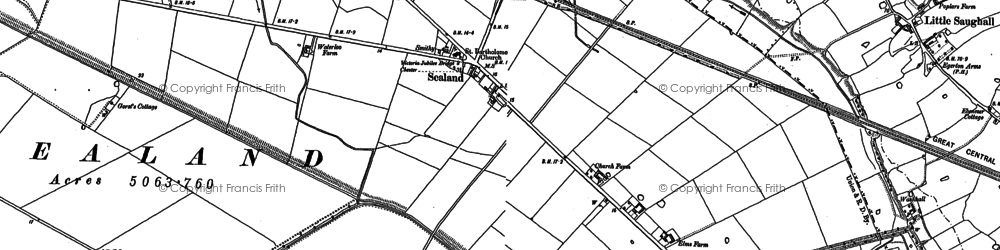 Old map of Sealand in 1898