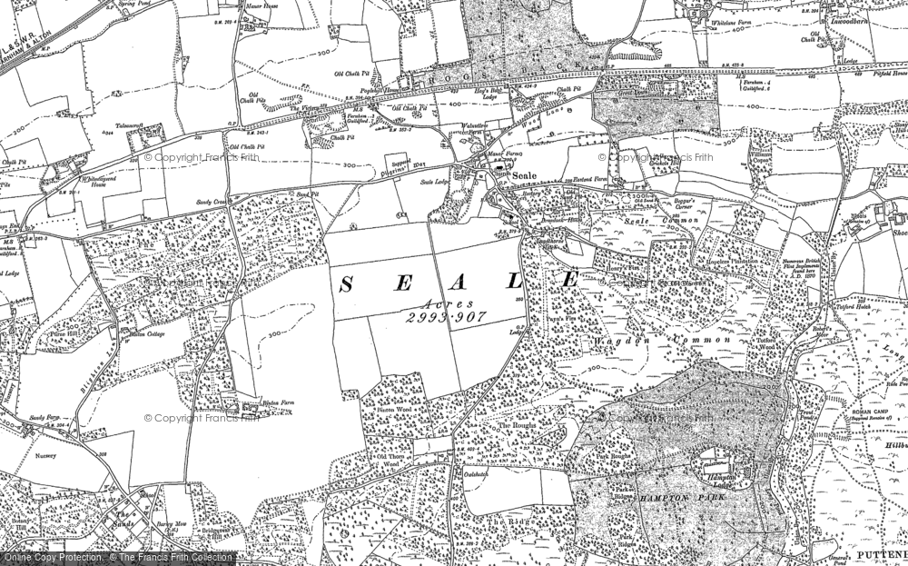 Old Map of Seale, 1895 - 1913 in 1895