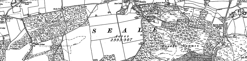 Old map of Seale in 1895