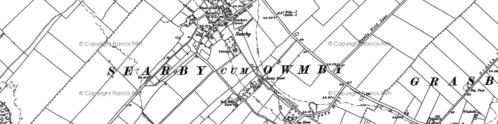 Old map of Searby in 1886