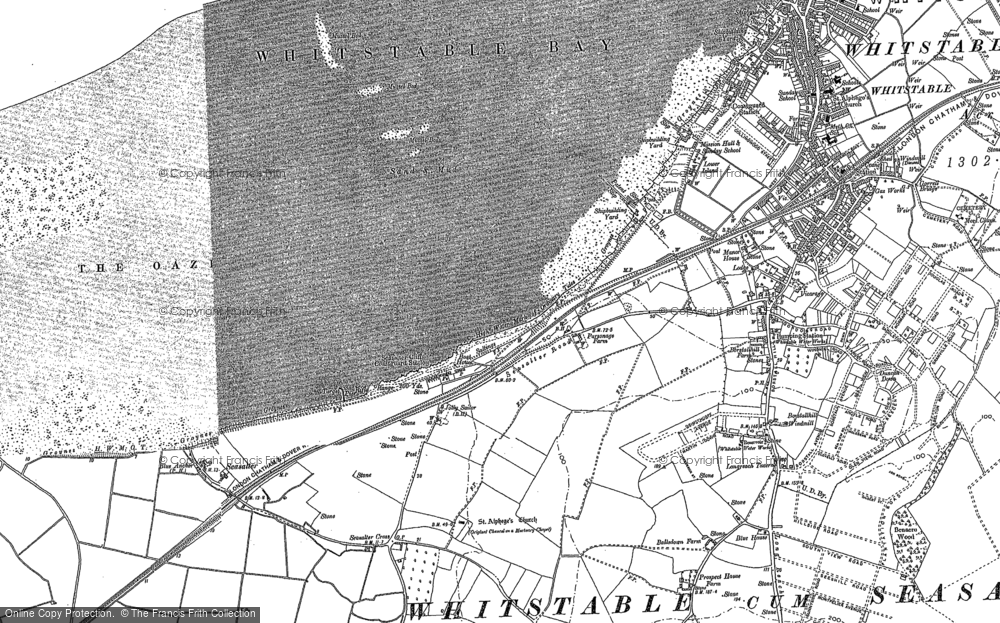 Old Map of Seasalter, 1896 - 1906 in 1896