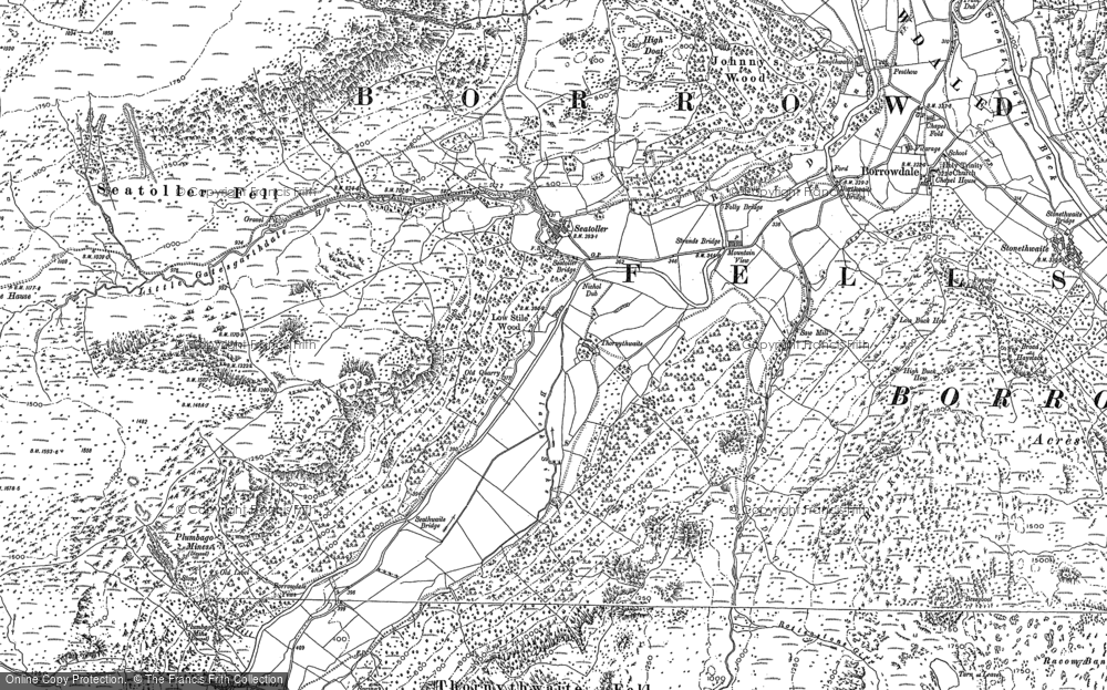 Old Map of Seatoller, 1898 in 1898