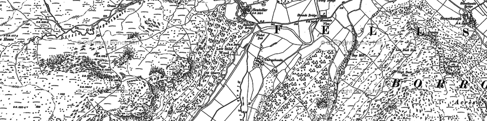 Old map of Blea Rock in 1898