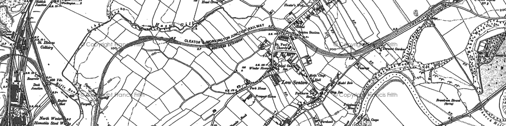 Old map of Seaton in 1899