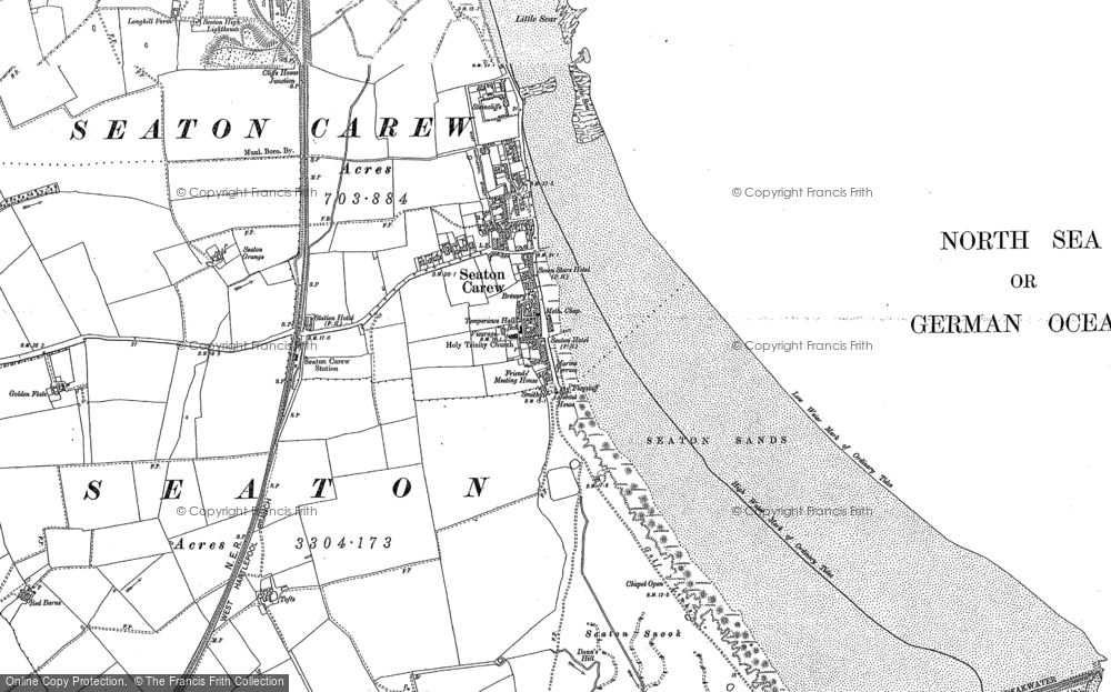 Old Map of Seaton Carew, 1896 - 1914 in 1896
