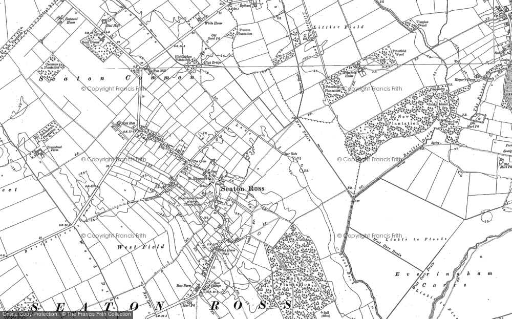 Old Map of Seaton Ross, 1889 in 1889