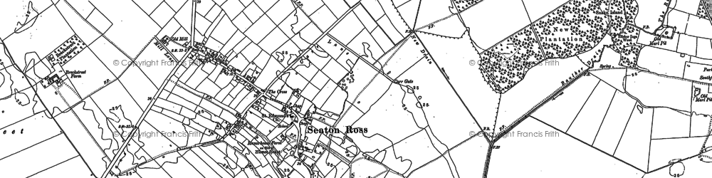 Old map of Seaton Ross in 1889