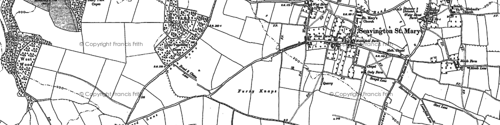 Old map of Seavington St Mary in 1886