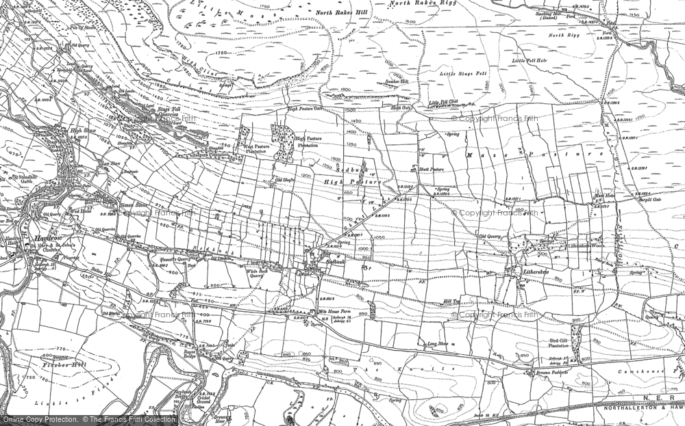 Old Map of Sedbusk, 1893 - 1910 in 1893
