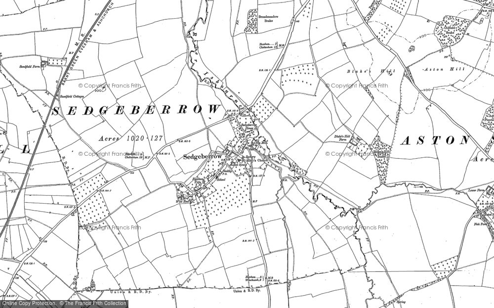 Old Map of Sedgeberrow, 1883 - 1900 in 1883