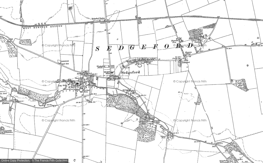 Old Map of Sedgeford, 1885 - 1904 in 1885