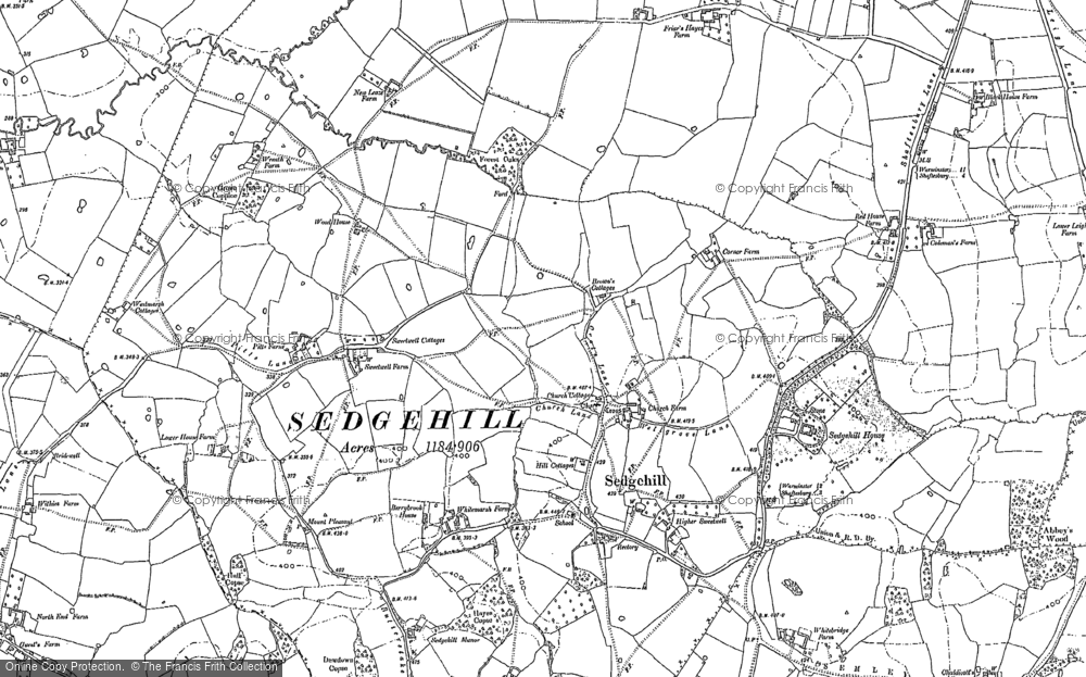 Old Map of Sedgehill, 1923 - 1924 in 1923
