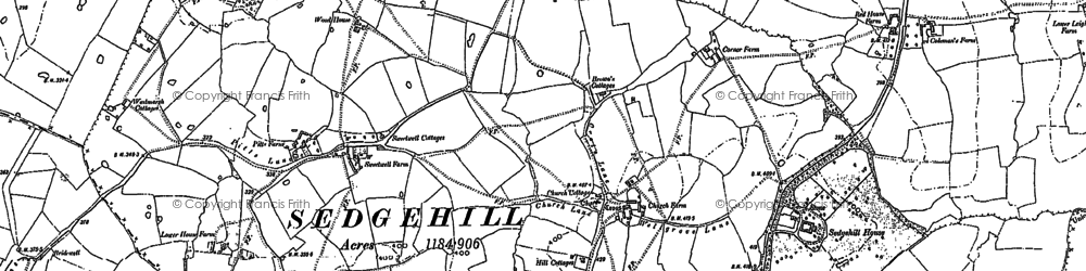 Old map of Sedgehill in 1923