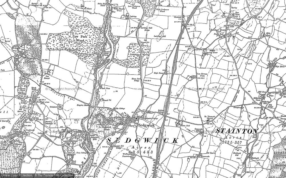 Old Map of Sedgwick, 1896 - 1897 in 1896