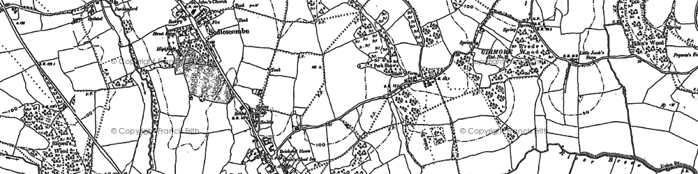 Old map of Sedlescombe in 1897
