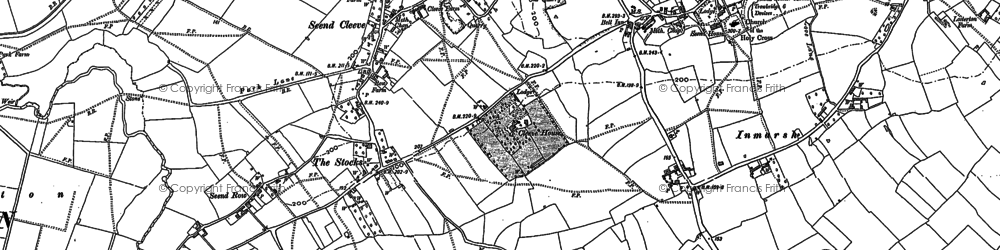 Old map of The Stocks in 1899