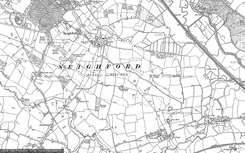 Old Map of Historic Map covering Williams's Wood in 1880