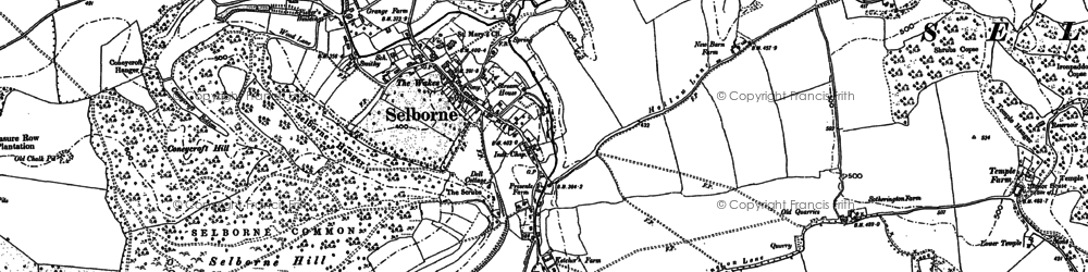 Old map of Selborne in 1895