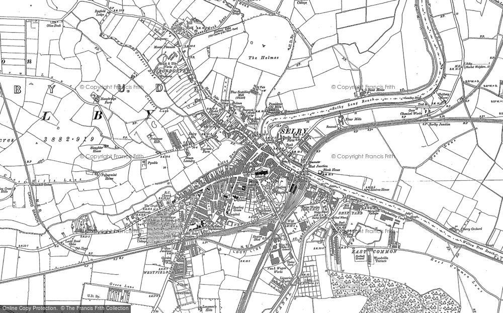 Old Map of Selby, 1888 - 1890 in 1888