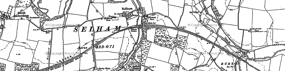 Old map of Selham in 1895