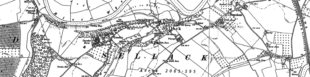 Old map of Sellack in 1887